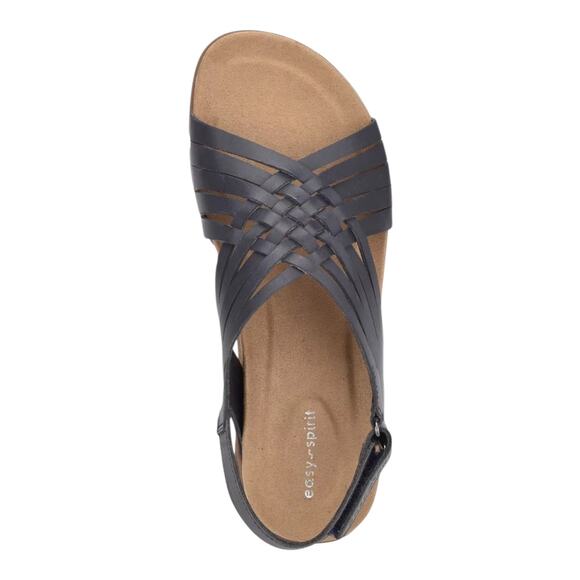 Easy Spirit Women's Mar Woven Leather Slingback Sandals Navy Blue Size 10 M - Picture 3 of 4